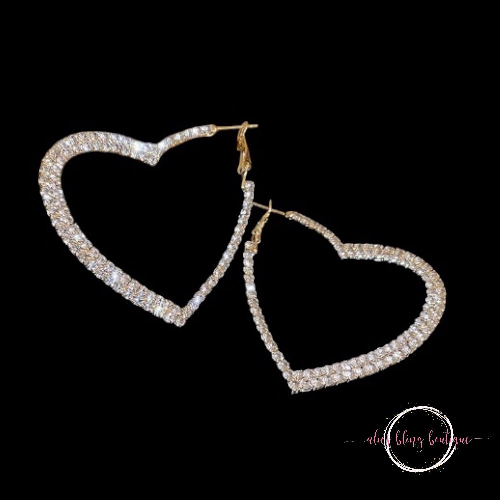 Eternal Heart Earrings in Gold - Alies Bling Bar