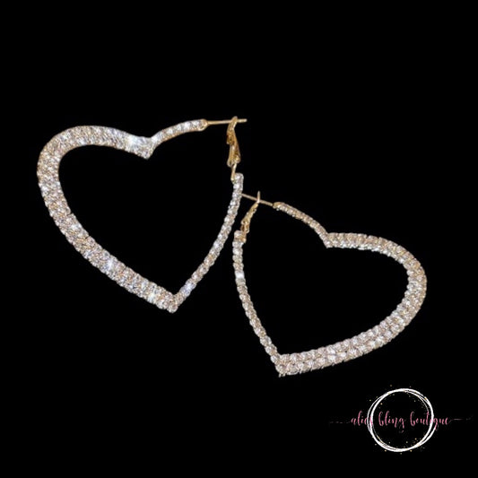 Eternal Heart Earrings in Gold - Alies Bling Bar
