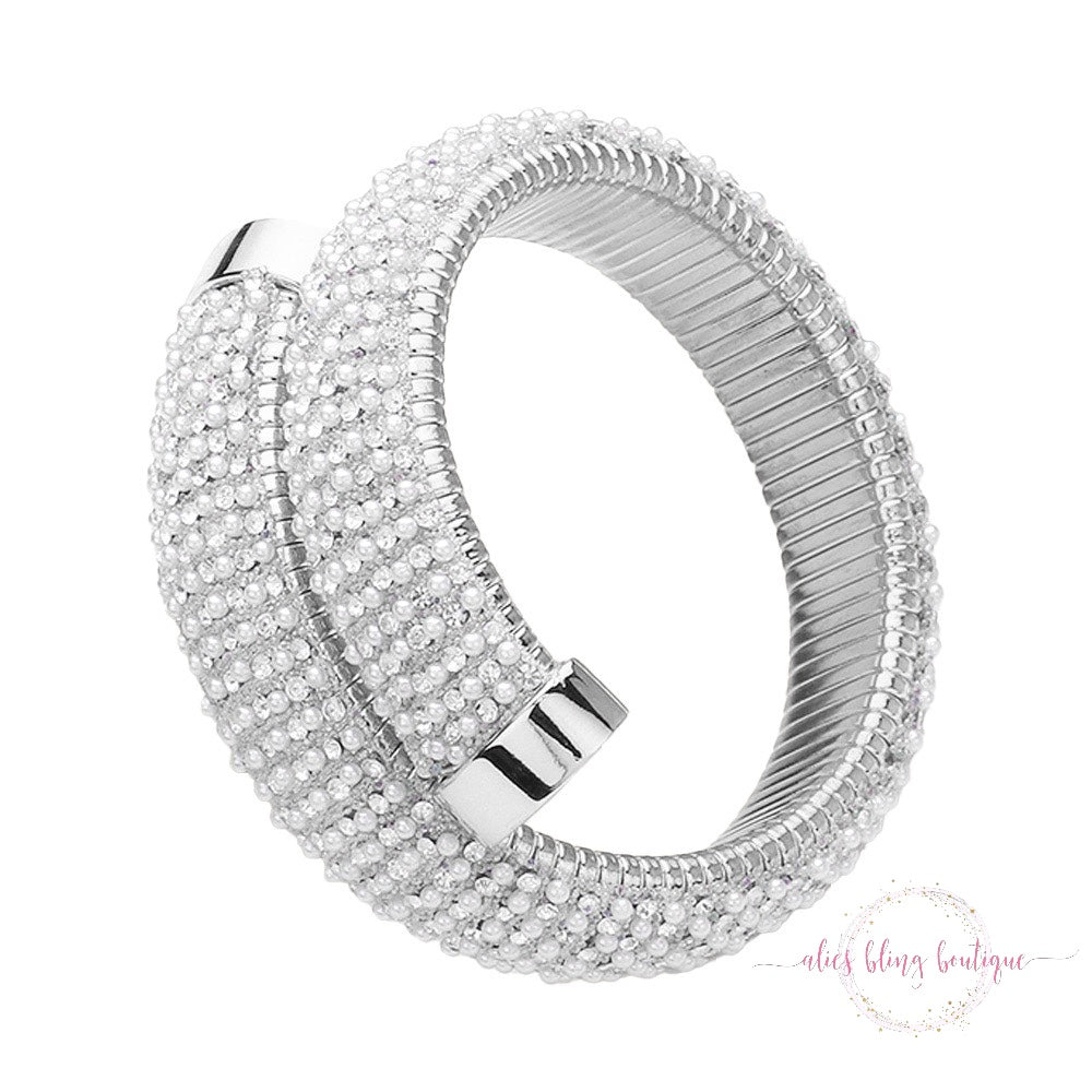 See Me Now - Pearl Coil Bracelet - Alies Bling Bar