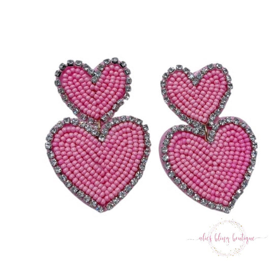 Boho Bliss Earrings in Pink - Alies Bling Bar